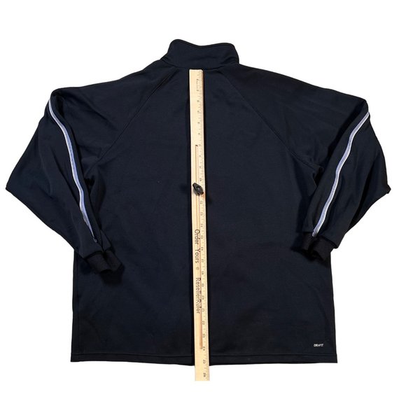 NIKE Dri-Fit Jacket Women's Full Zip Long Sleeve High Neck Sweatshirt Navy XL - Picture 8 of 11